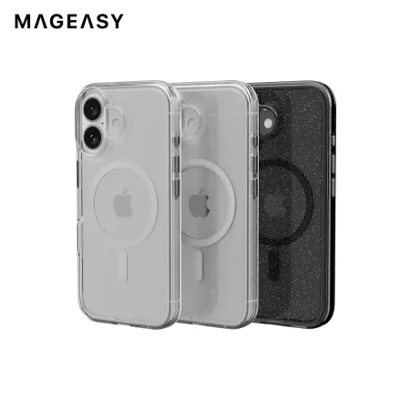 MAGEASY Bright M iPhone 16 6.1吋 磁吸抗發黃透明加厚防摔保護殼✿80D024
